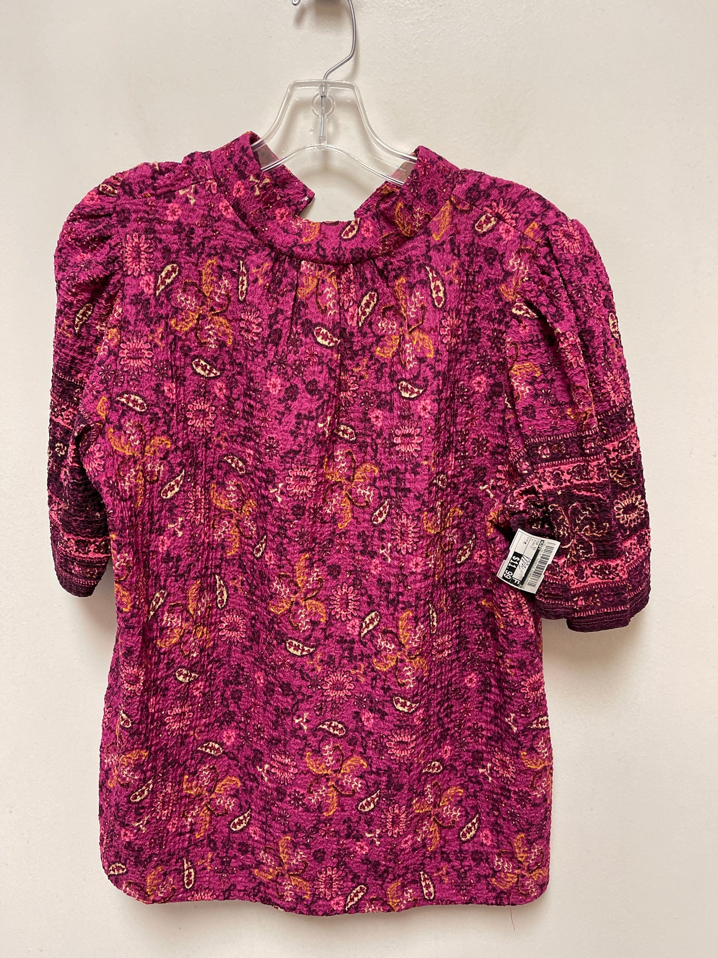 Purple Top Short Sleeve Loft, Size M