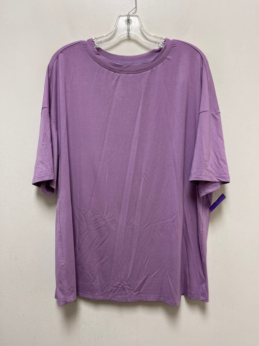 Purple Top Short Sleeve Clothes Mentor, Size M