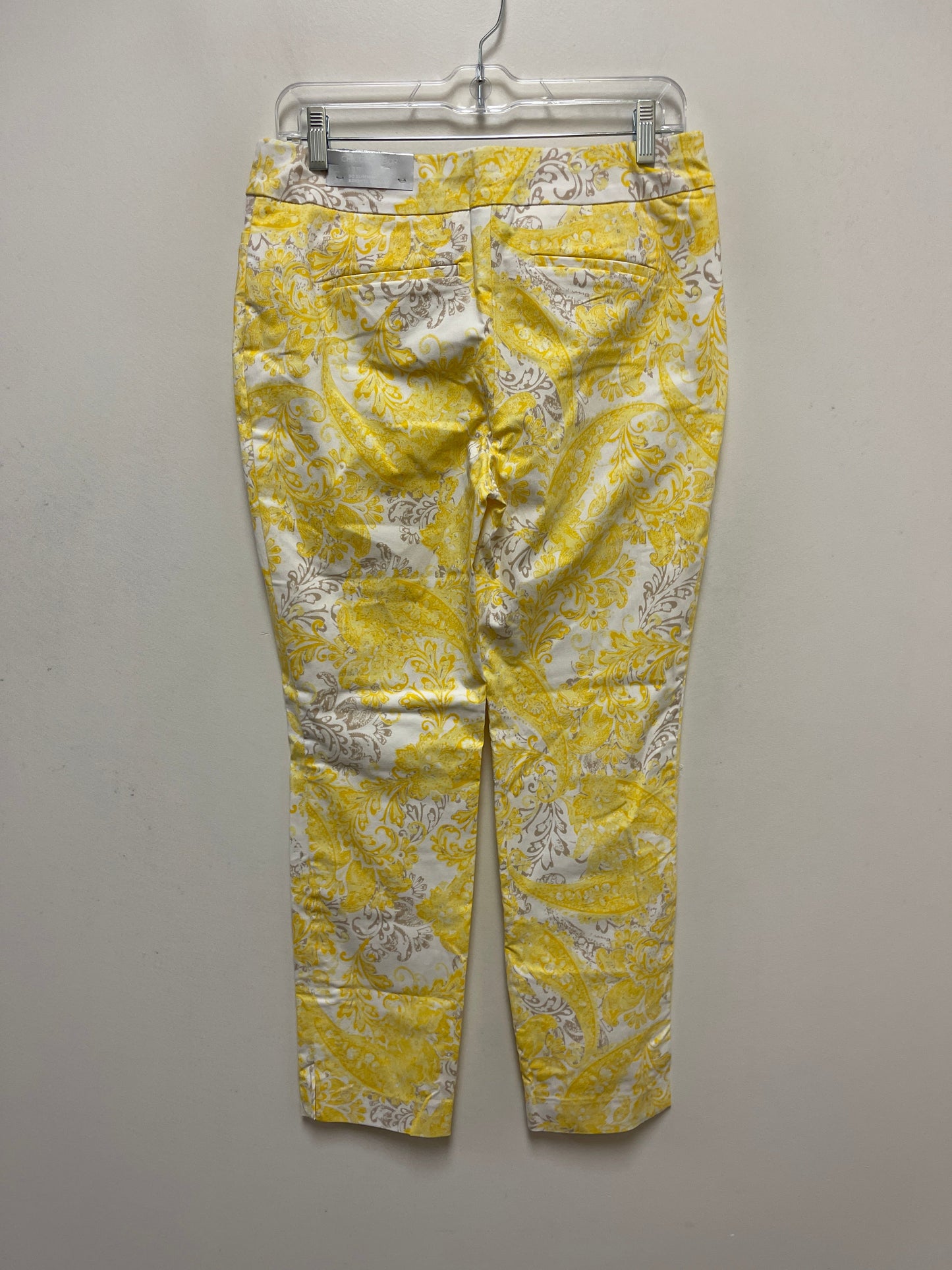 Yellow Pants Leggings Chicos, Size 4