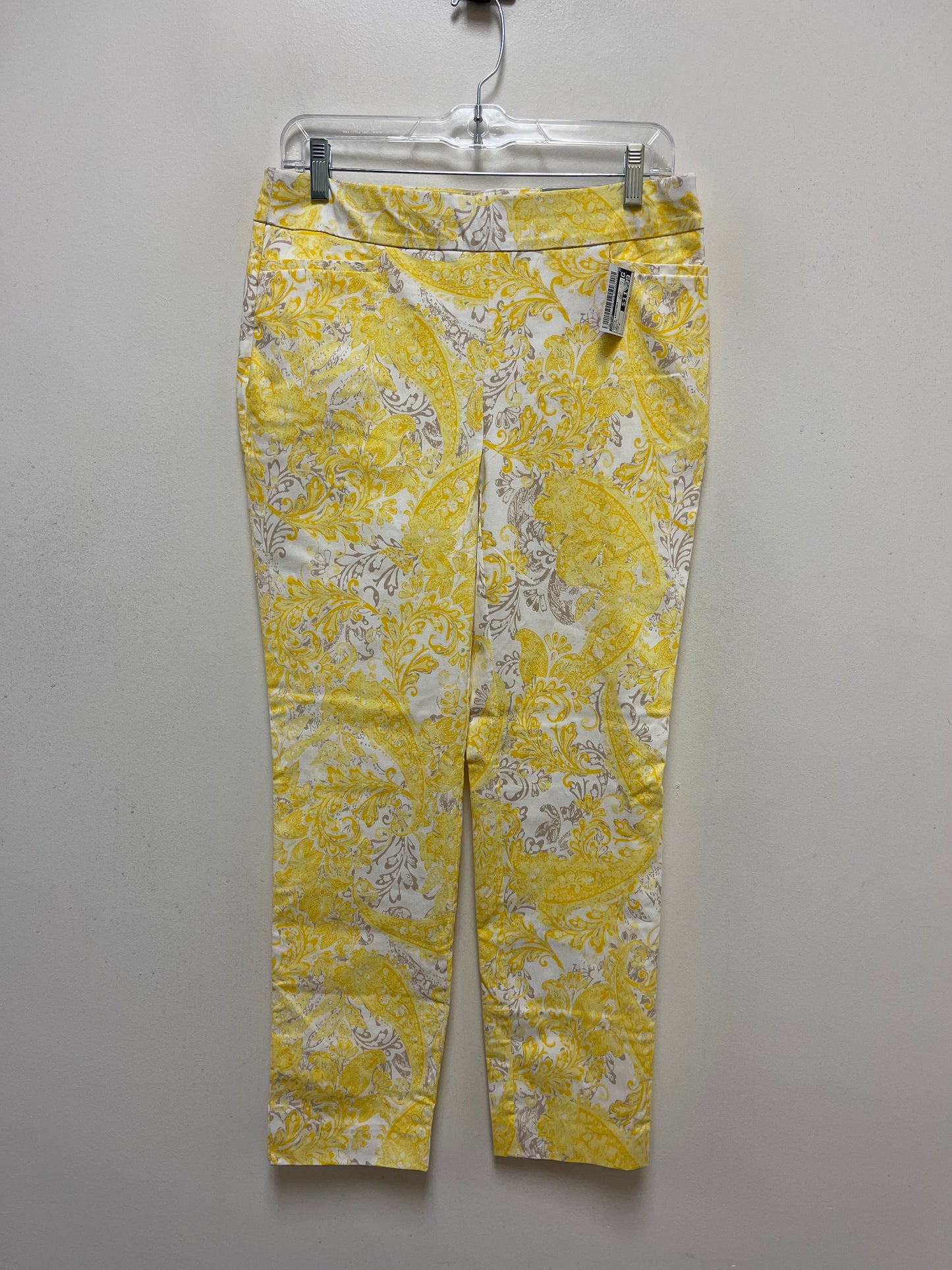 Yellow Pants Leggings Chicos, Size 4