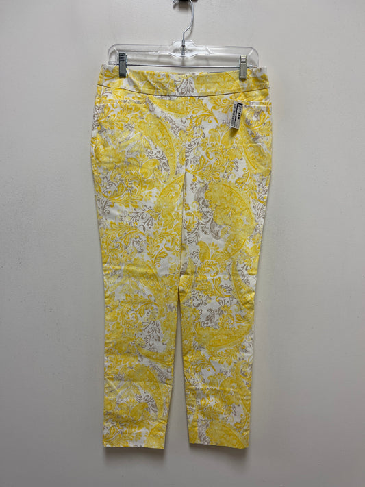 Yellow Pants Leggings Chicos, Size 4