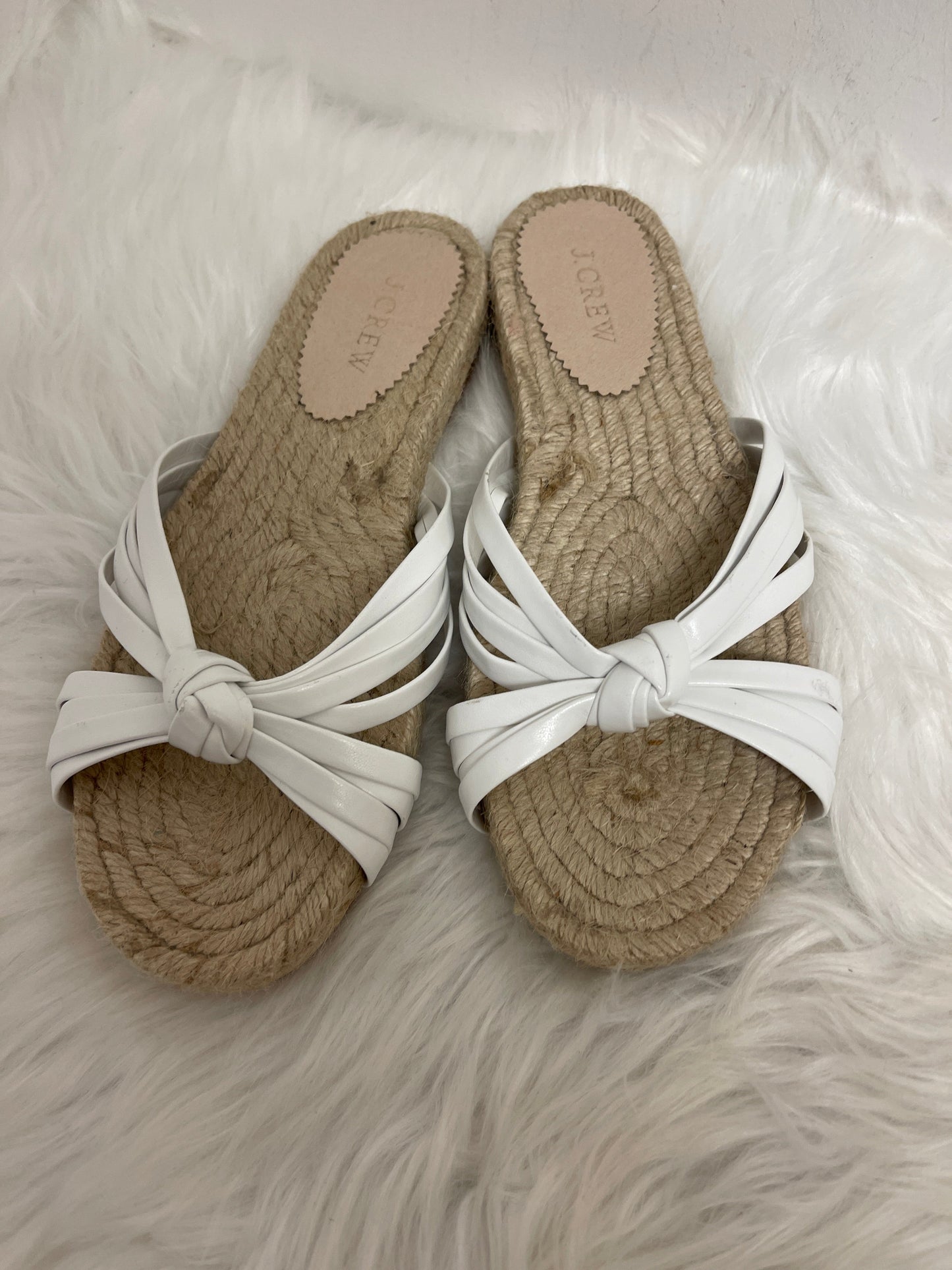 White Sandals Flats J. Crew, Size 8