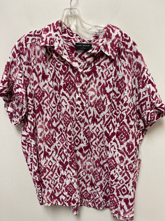 Purple Top Short Sleeve Lane Bryant, Size 1x