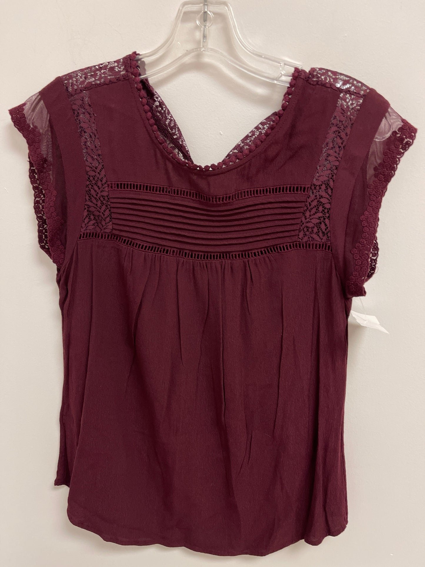 Purple Top Short Sleeve Daniel Rainn, Size M