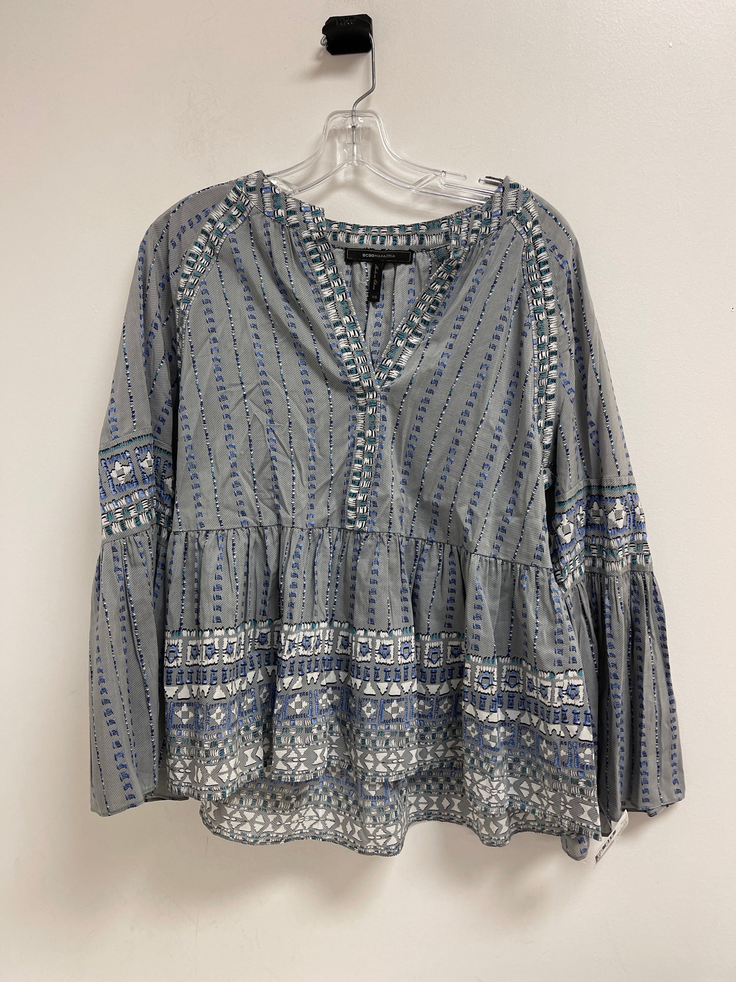 Blue Top Long Sleeve Bcbgmaxazria, Size Xs