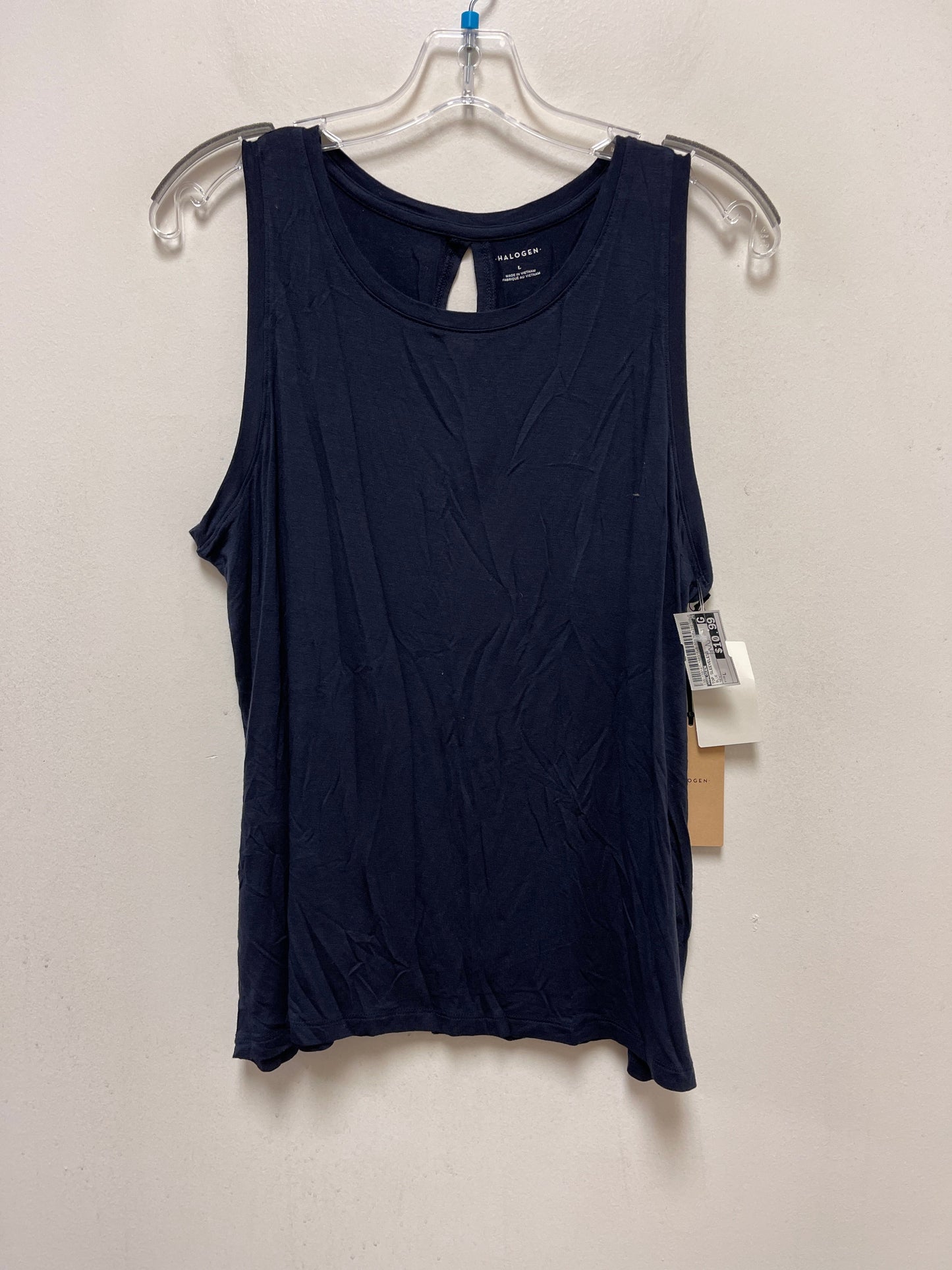 Blue Top Sleeveless Halogen, Size L