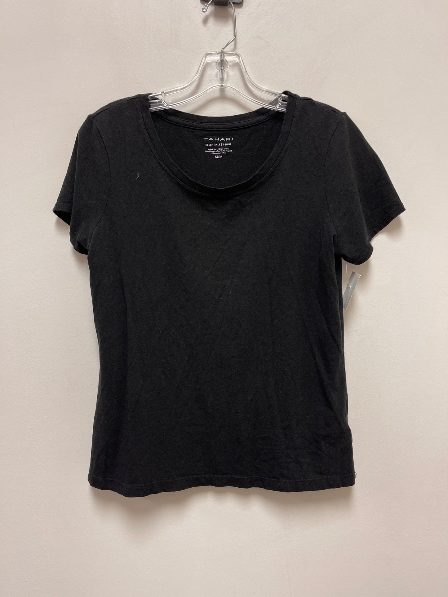 Black Top Short Sleeve Tahari By Arthur Levine, Size M