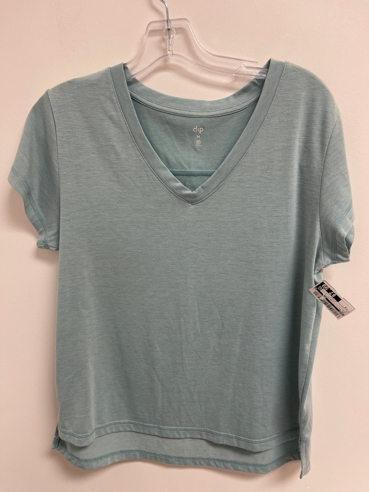 Blue Top Short Sleeve Dip, Size M