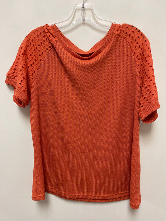 Orange Top Short Sleeve Clothes Mentor, Size Xl