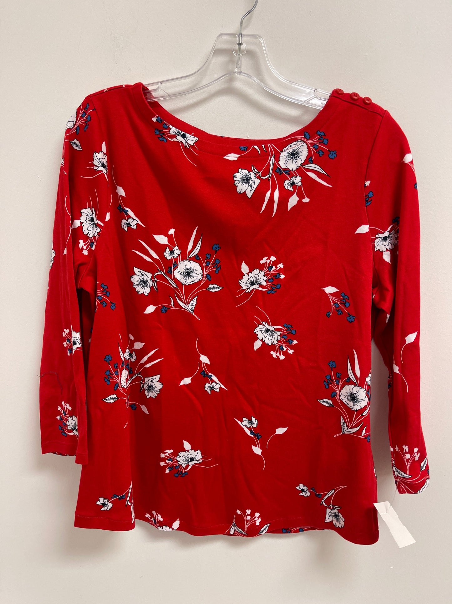 Red Top Long Sleeve Charter Club, Size Xl