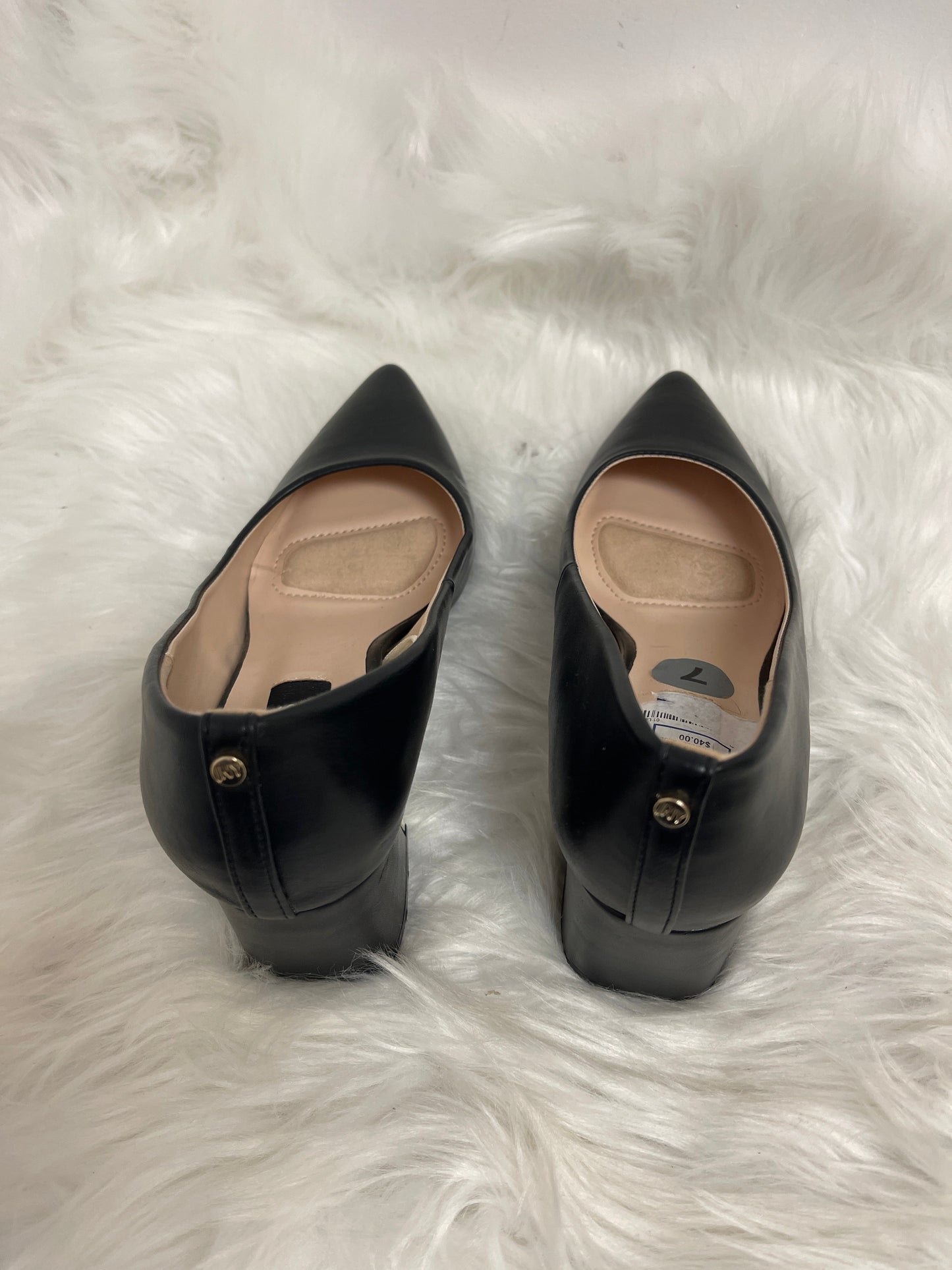 Black Shoes Heels Block Jones New York, Size 7