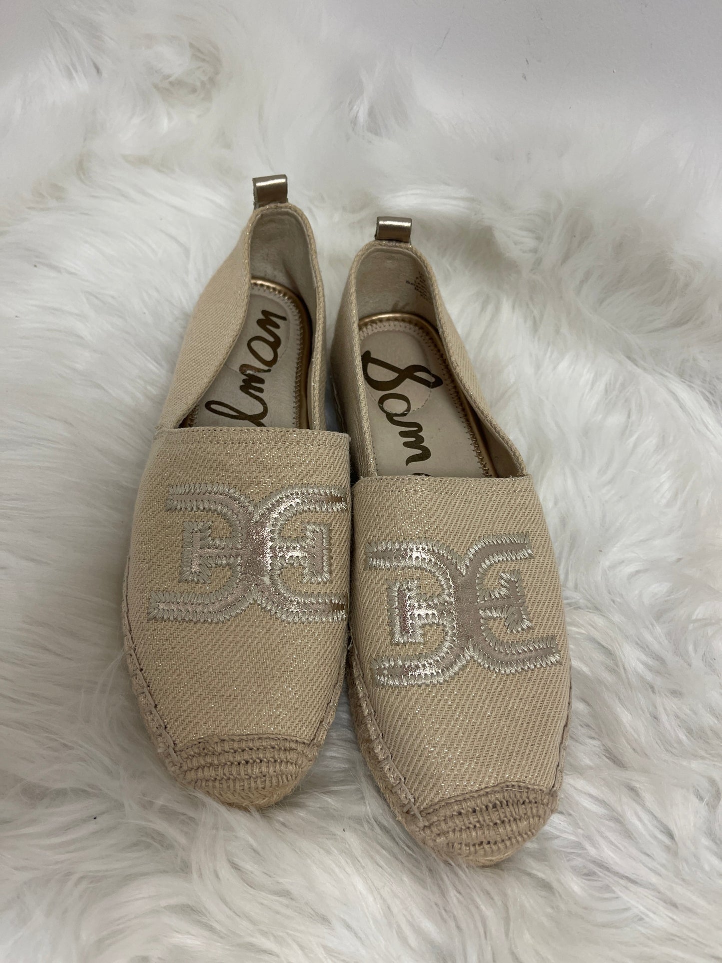 Cream Shoes Flats Sam Edelman, Size 8