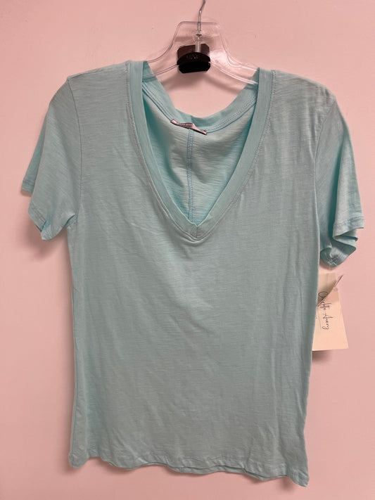 Blue Top Short Sleeve Clothes Mentor, Size S