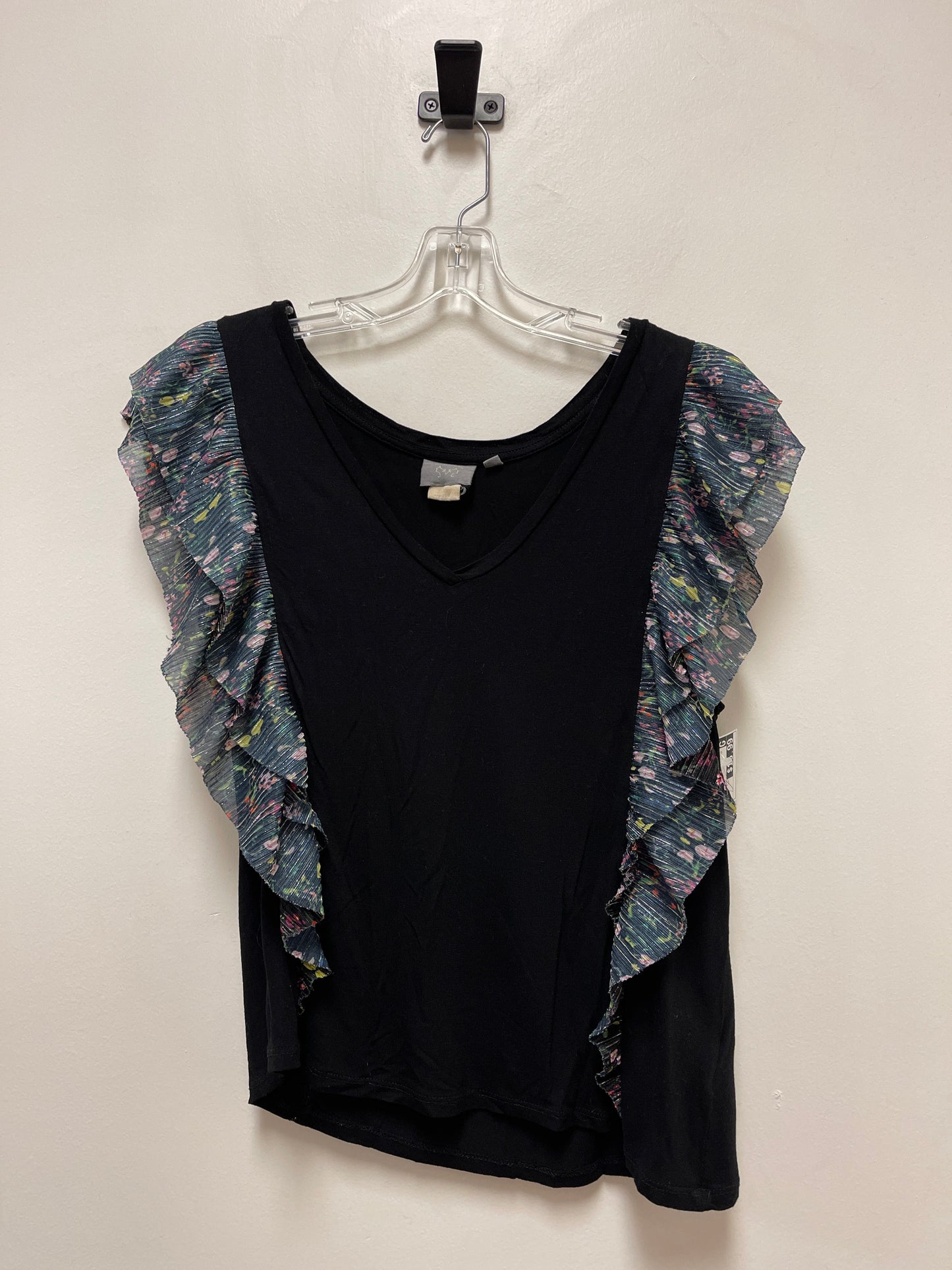 Black Top Short Sleeve Anthropologie, Size M