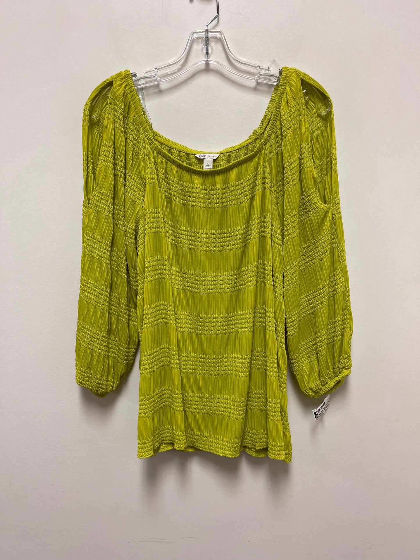 Green Top Long Sleeve Cato, Size L