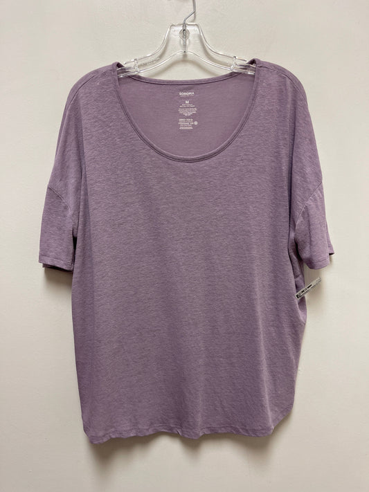 Top Short Sleeve By Sonoma In Purple, Size: M