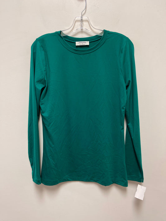 Top Long Sleeve Basic By Zenana Outfitters In Green, Size: L