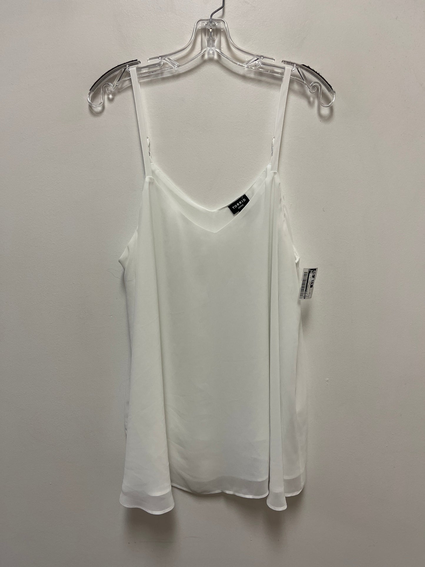 Top Sleeveless By Torrid In White, Size: 1x