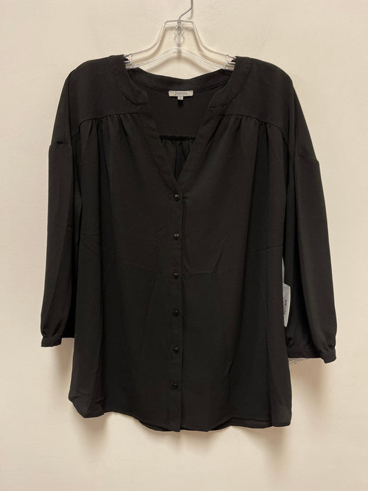 Blouse Long Sleeve By Jodifl In Black, Size: M