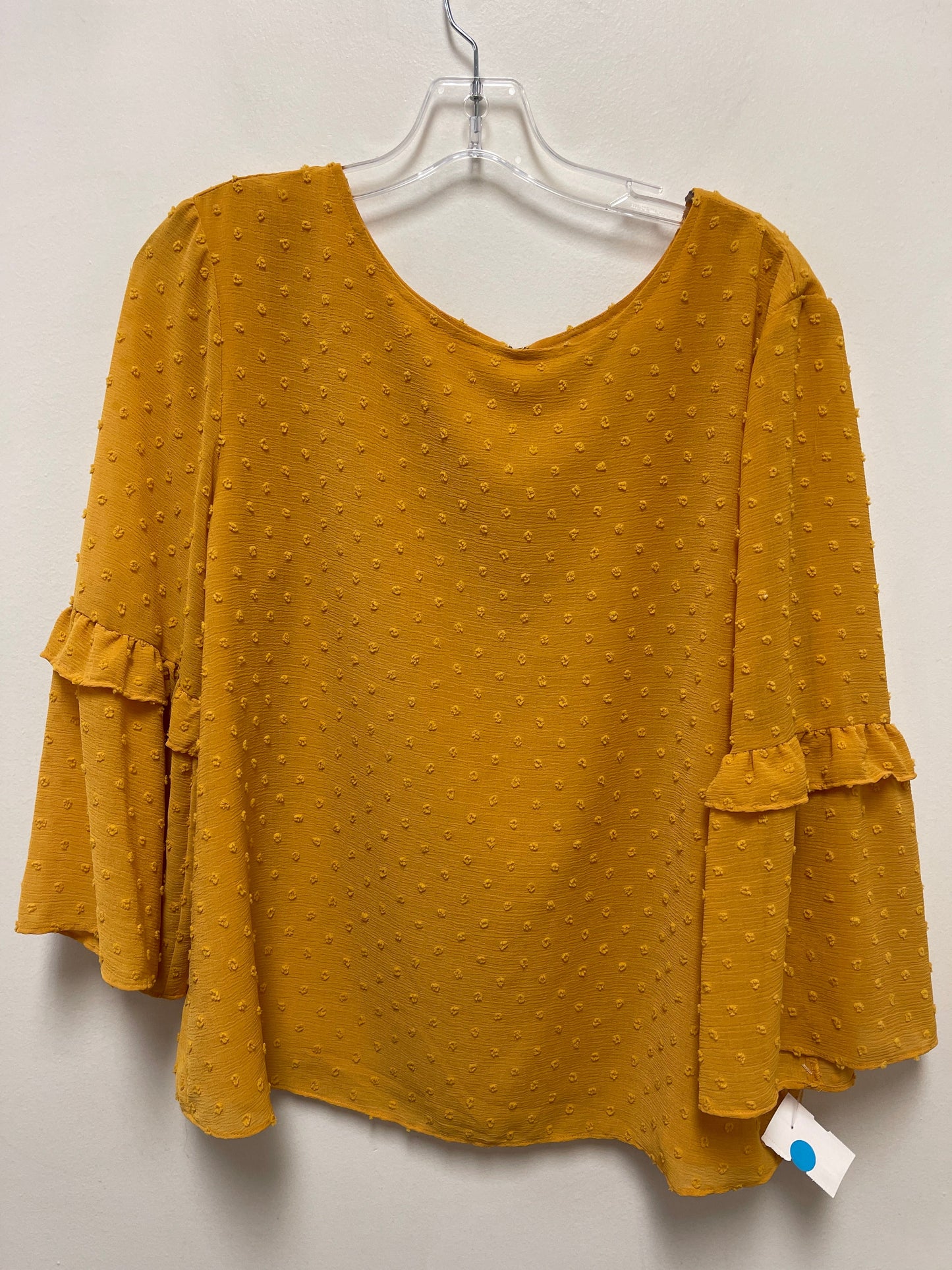 Top Long Sleeve By Banana Republic In Yellow, Size: L