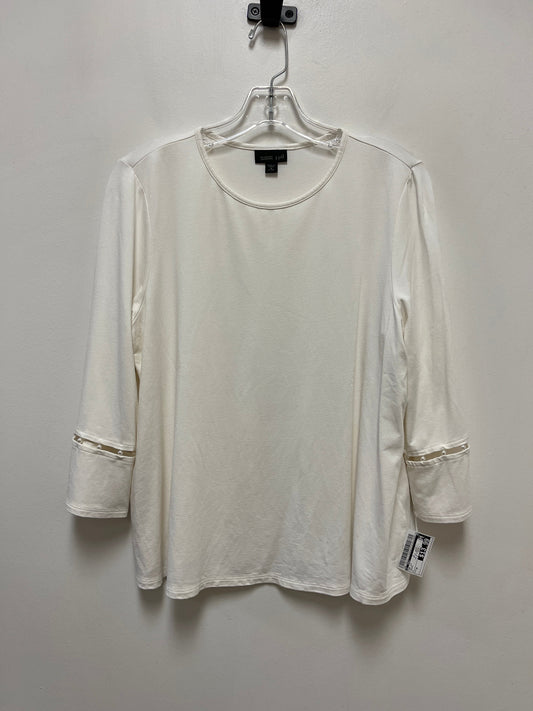 Top Long Sleeve By J. Jill In Cream, Size: M