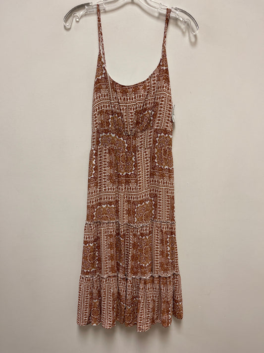 Dress Casual Midi By Blu Pepper In Tan, Size: M