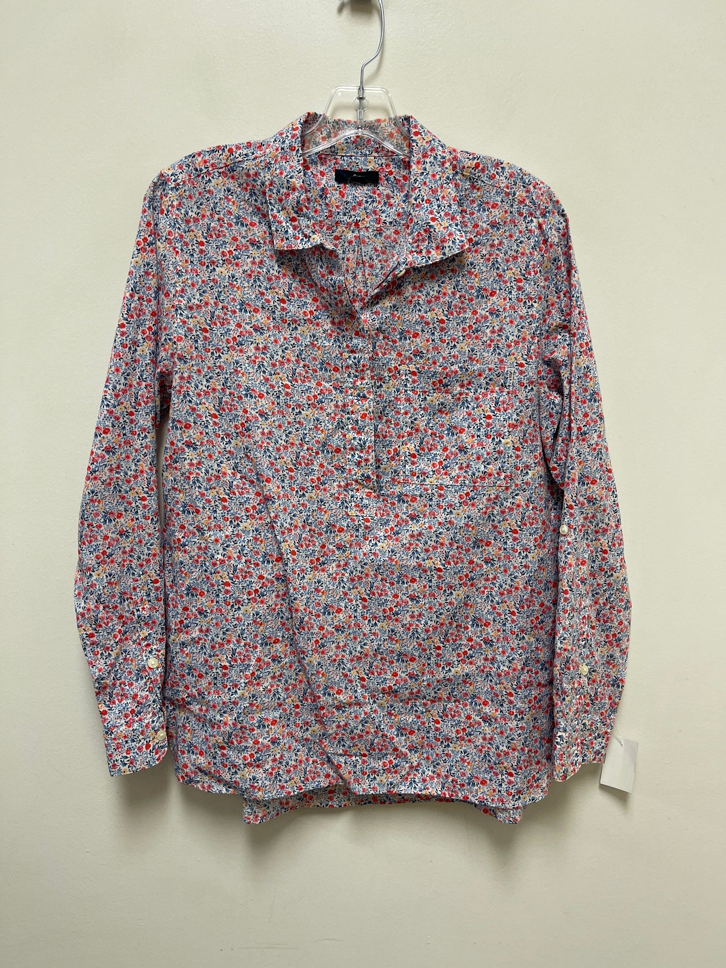 Blouse Long Sleeve By Gap In Floral Print, Size: M