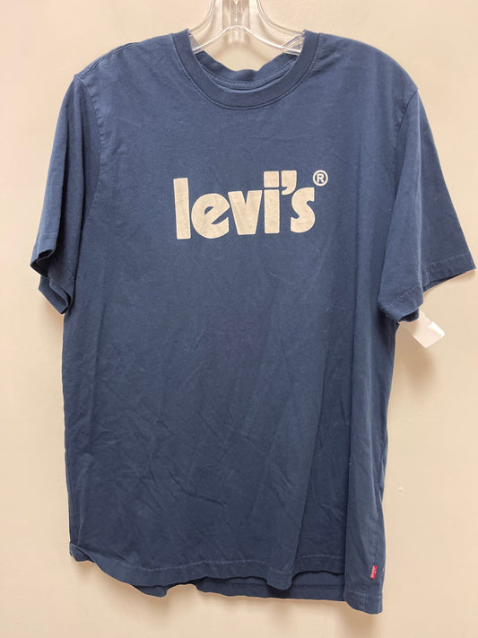 Top Short Sleeve By Levis In Navy, Size: M