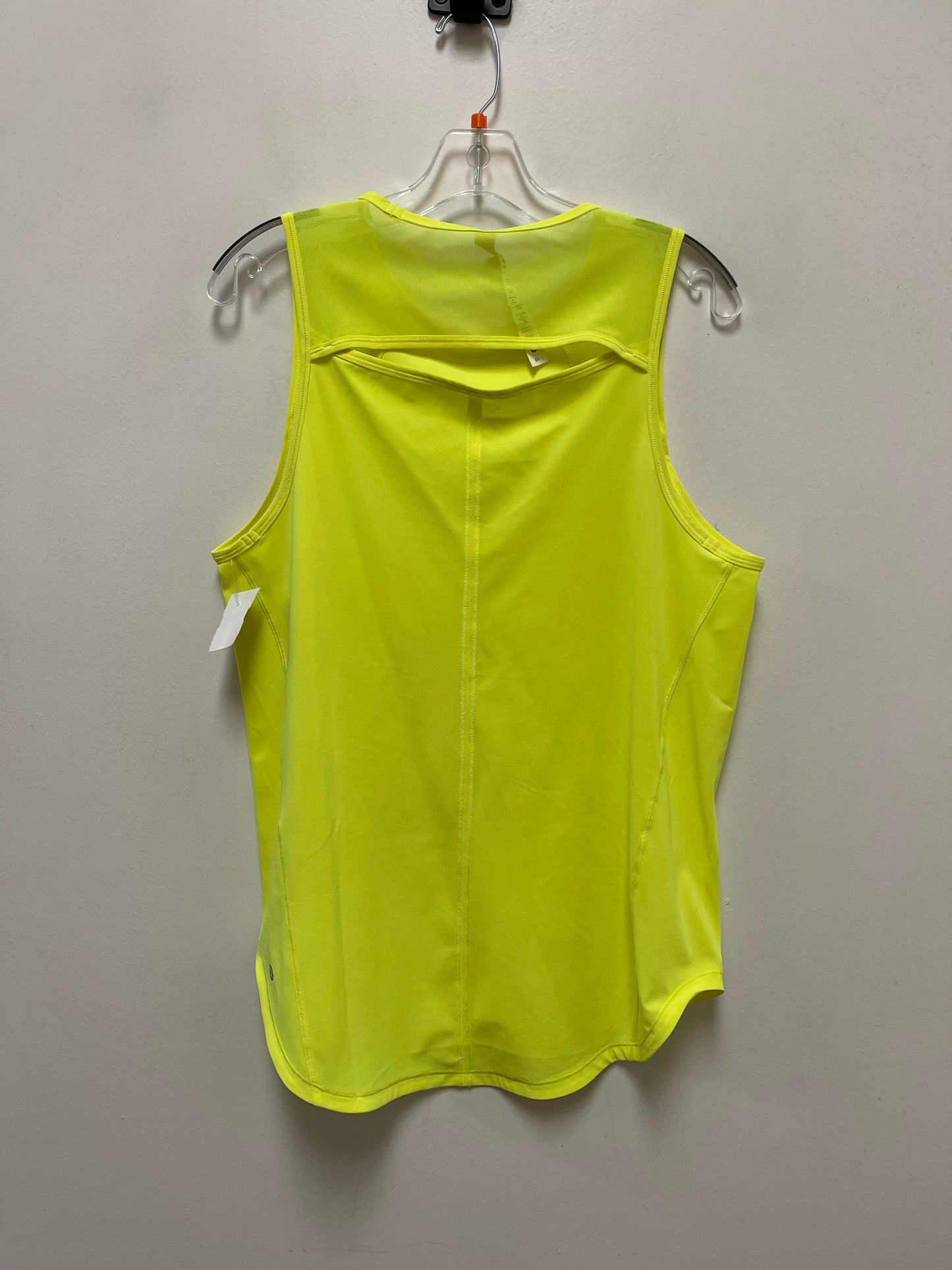 Athletic Tank Top By Lululemon In Yellow, Size: M