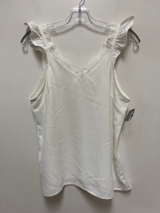 Top Sleeveless By Clothes Mentor In White, Size: S