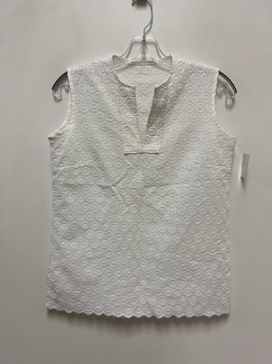 Top Sleeveless By Clothes Mentor In White, Size: S