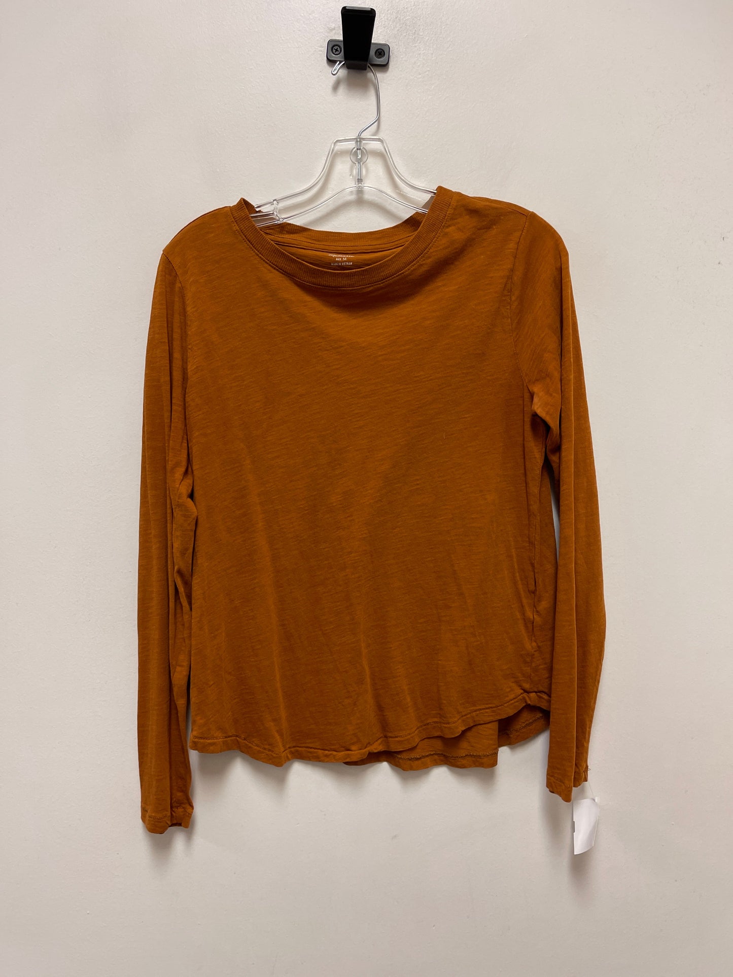 Top Long Sleeve By Madewell In Orange, Size: M