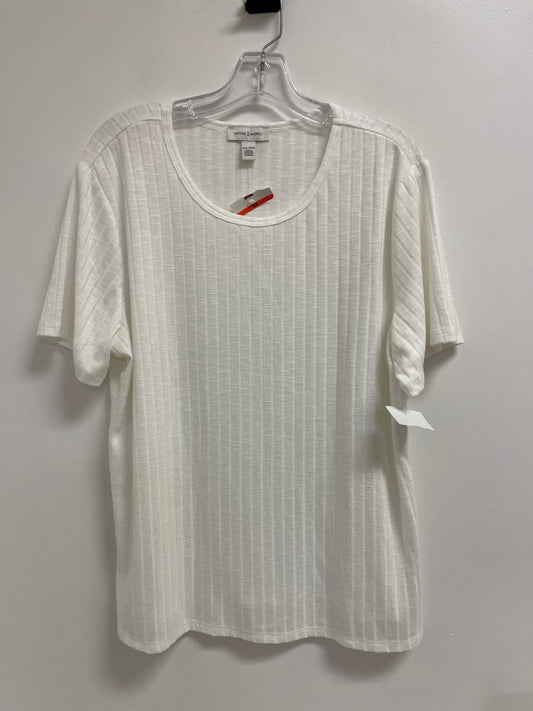 Top Short Sleeve By Vintage America In Cream, Size: 2x