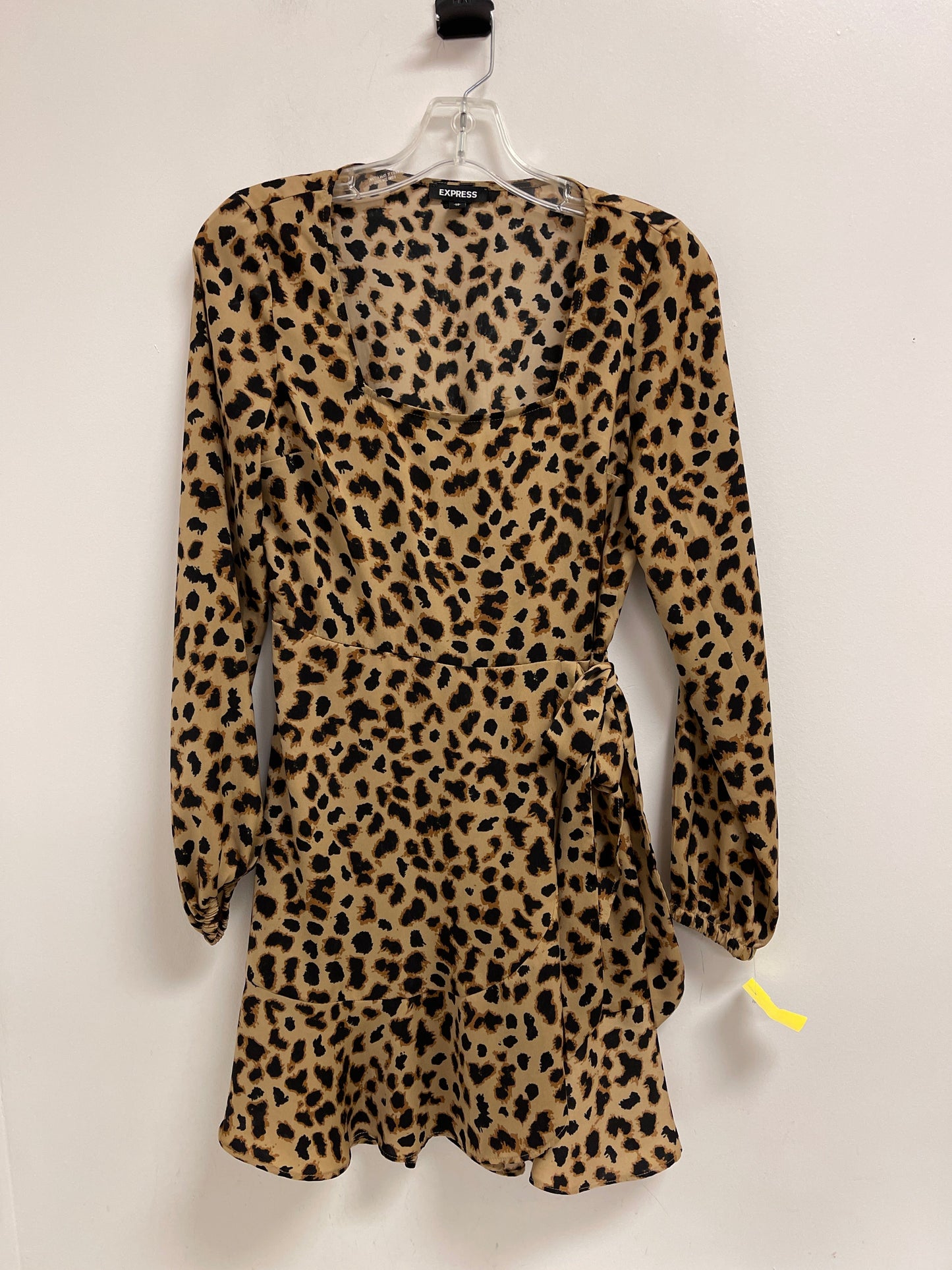 Dress Casual Short By Express In Animal Print, Size: Xs