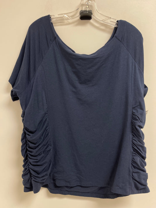 Top Short Sleeve By Soft Surroundings In Navy, Size: 3x