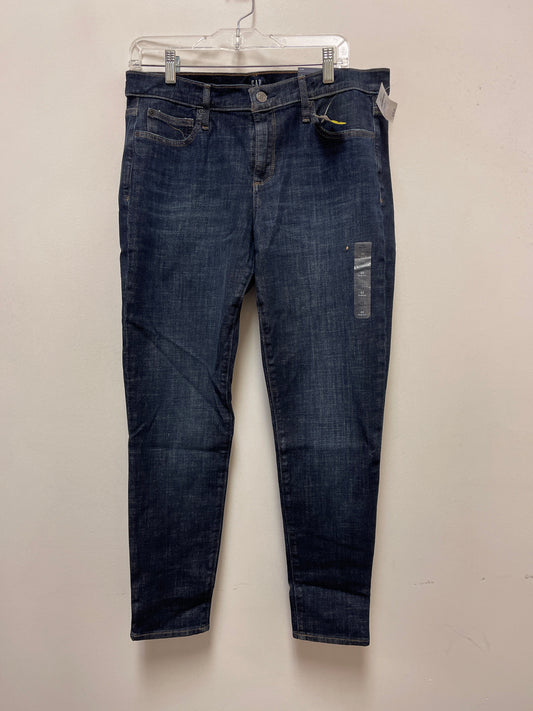 Jeans Skinny By Gap In Blue Denim, Size: 14