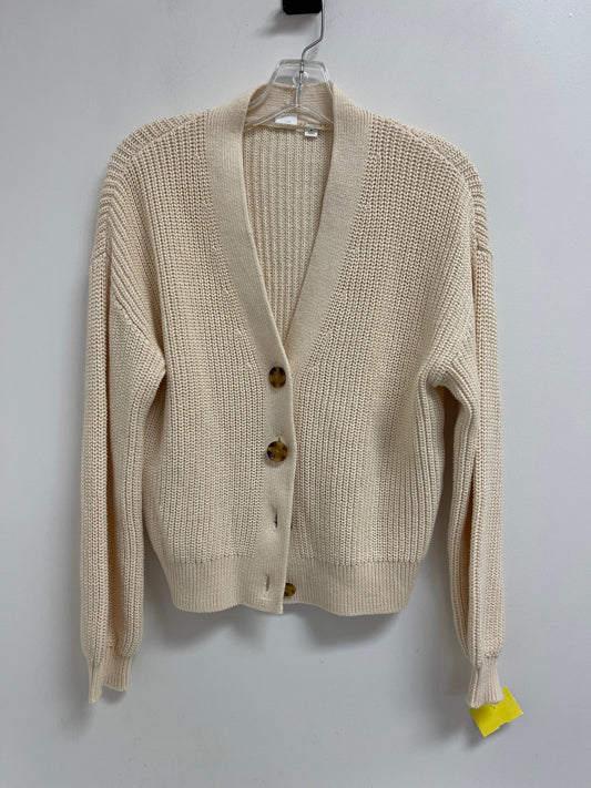 Sweater Cardigan By Gap In Cream, Size: M