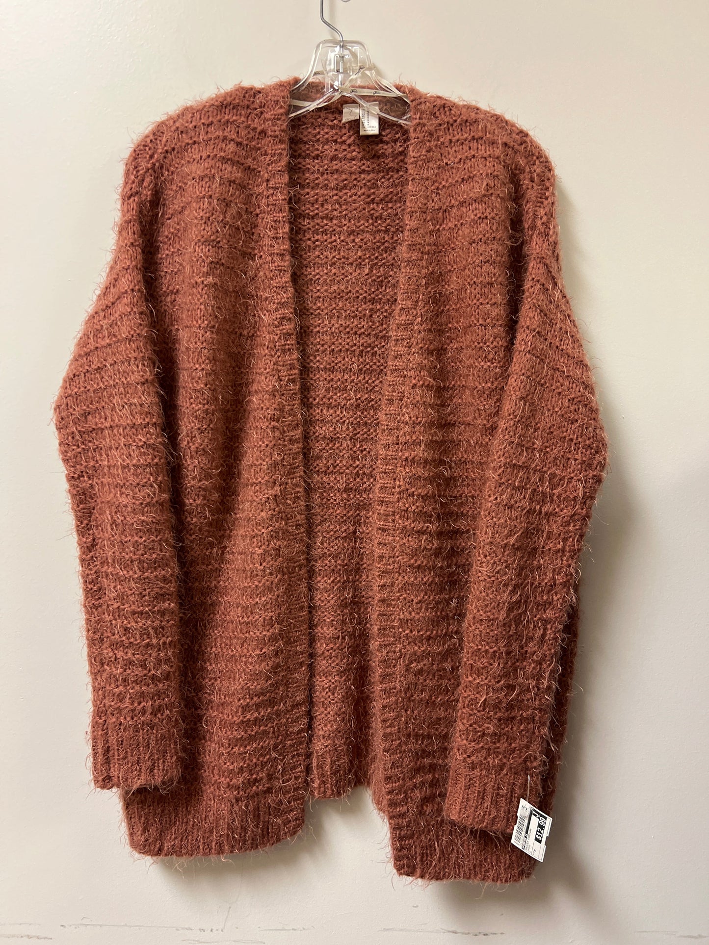 Sweater Cardigan By Forever 21 In Orange, Size: M