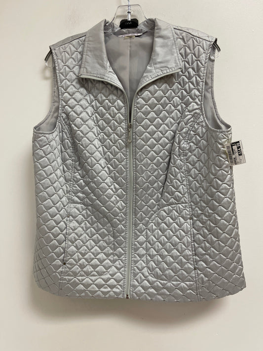 Vest Puffer & Quilted By Allison Daley In Grey, Size: 1x