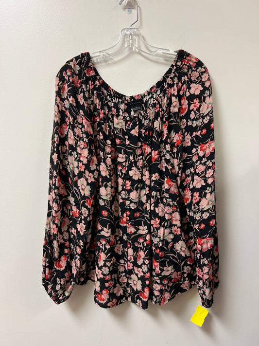 Top Long Sleeve By Sanctuary In Floral Print, Size: 1x