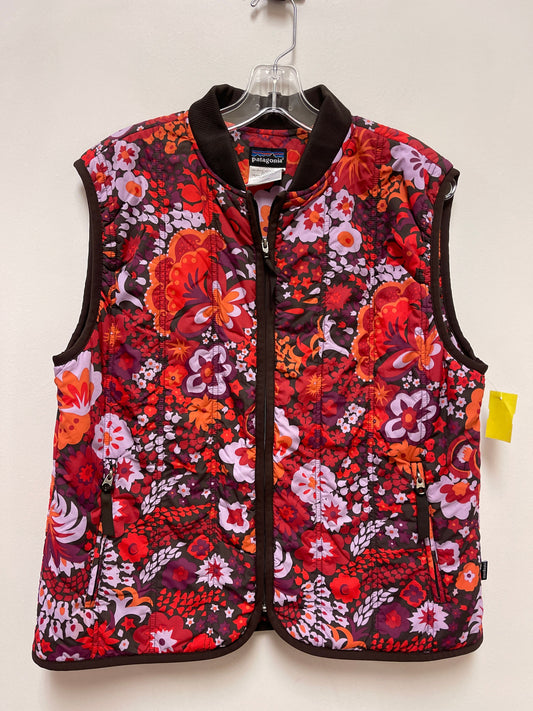 Vest Puffer & Quilted By Patagonia In Floral Print, Size: L