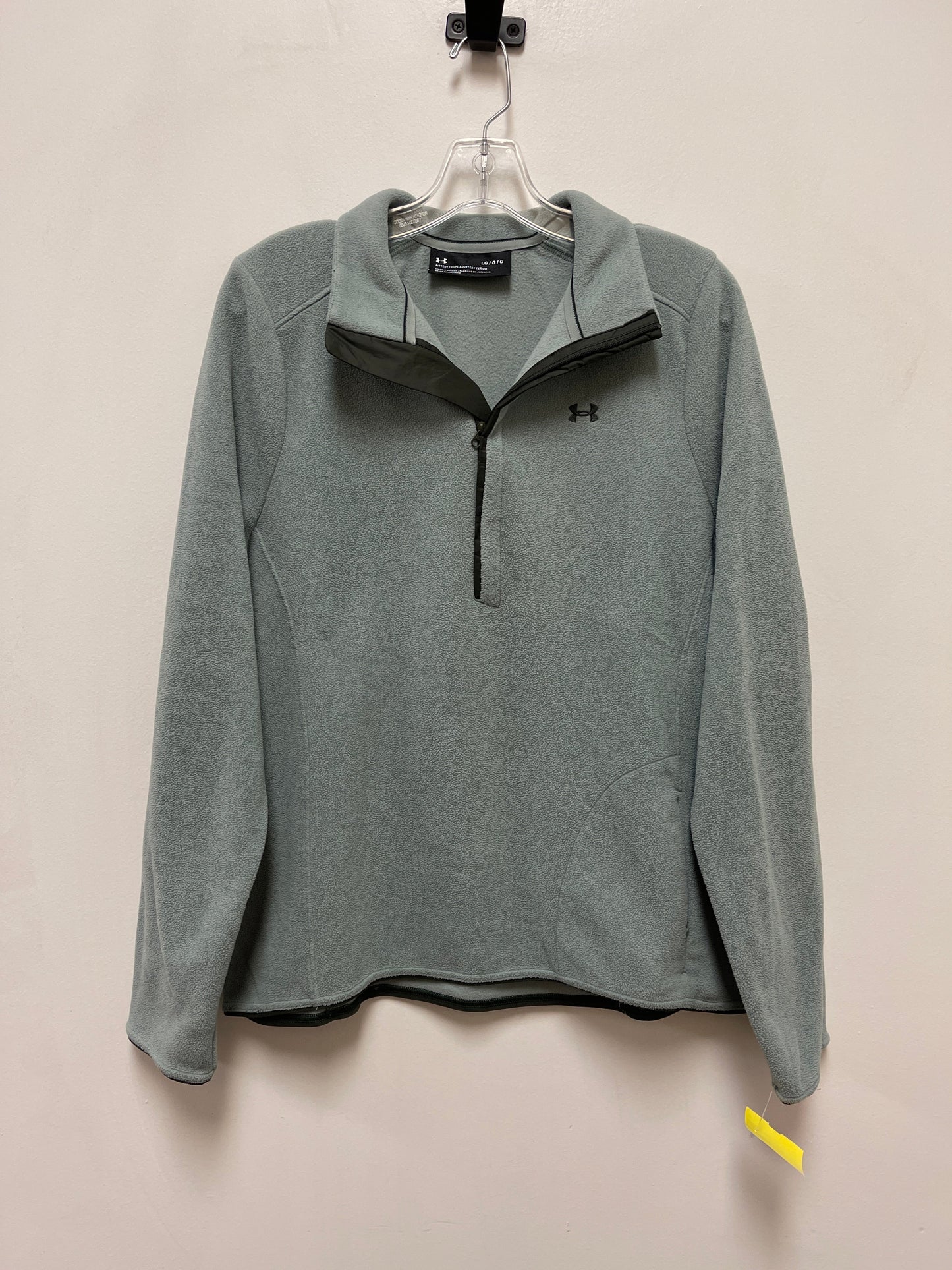 Athletic Sweatshirt Collar By Under Armour In Green, Size: L