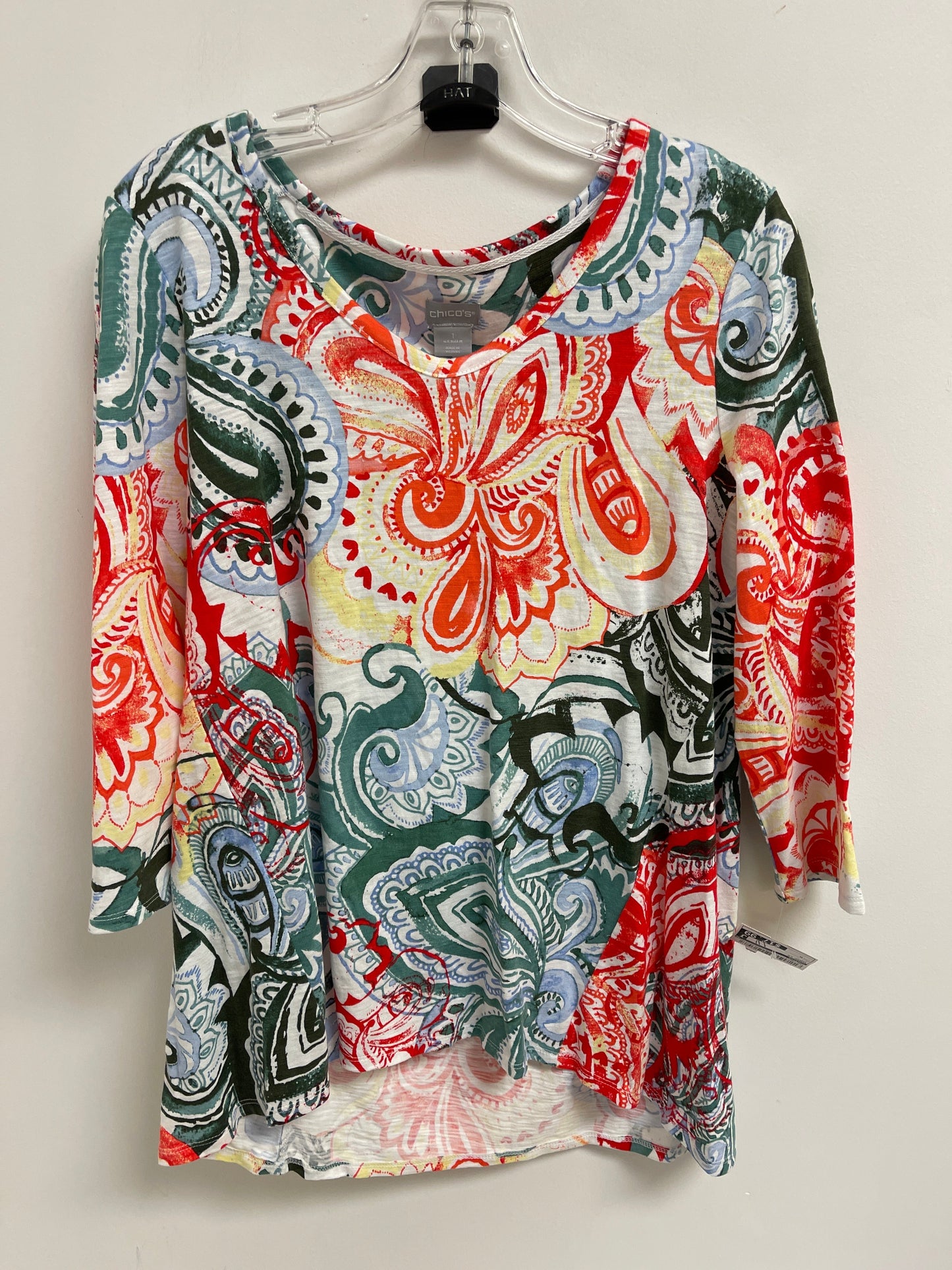 Tunic Long Sleeve By Chicos In Multi-colored, Size: M