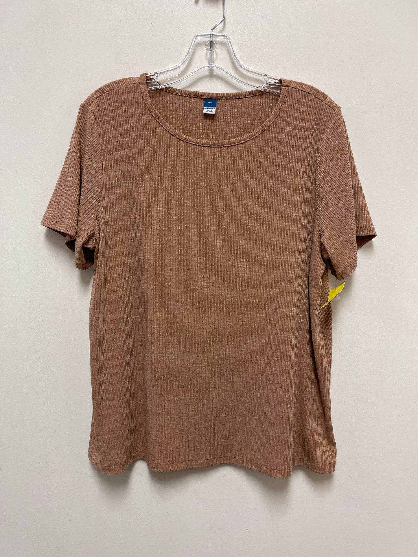 Top Short Sleeve By Old Navy In Tan, Size: L