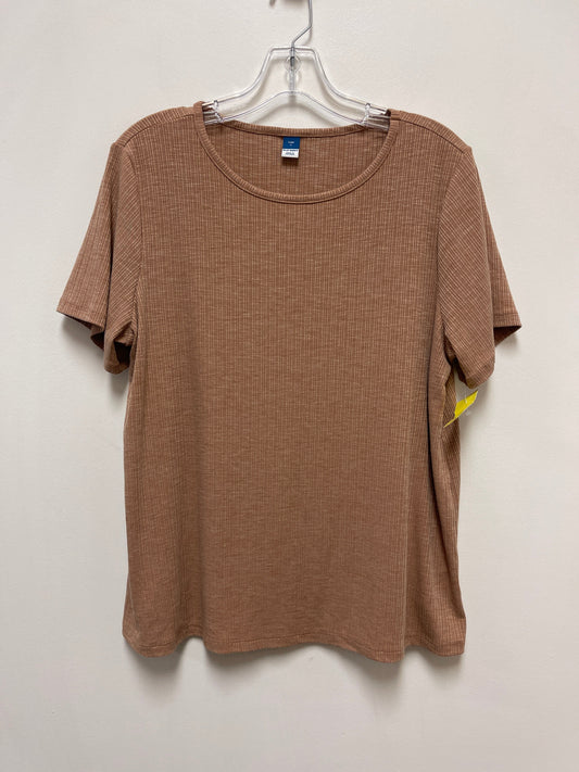 Top Short Sleeve By Old Navy In Tan, Size: L