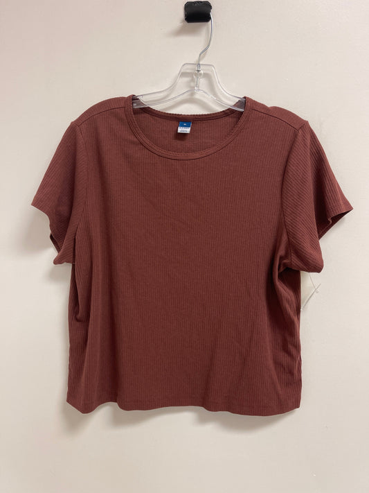 Top Short Sleeve By Old Navy In Brown, Size: Xl