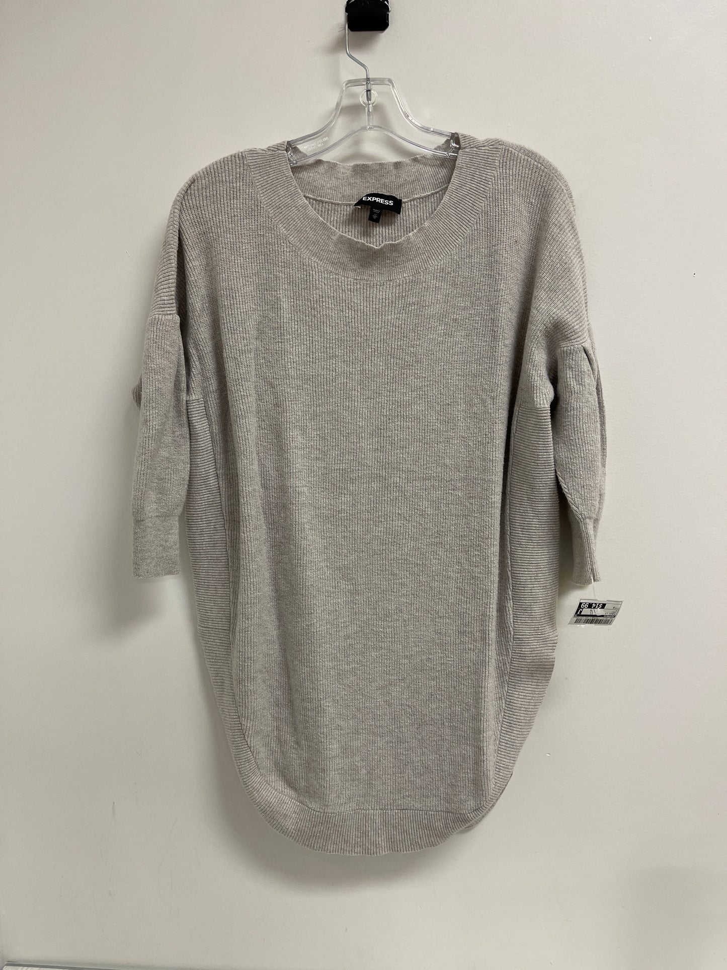 Tunic Long Sleeve By Express In Grey, Size: M