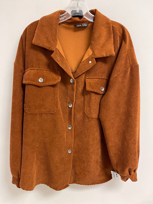 Jacket Shirt By Shein In Brown, Size: M