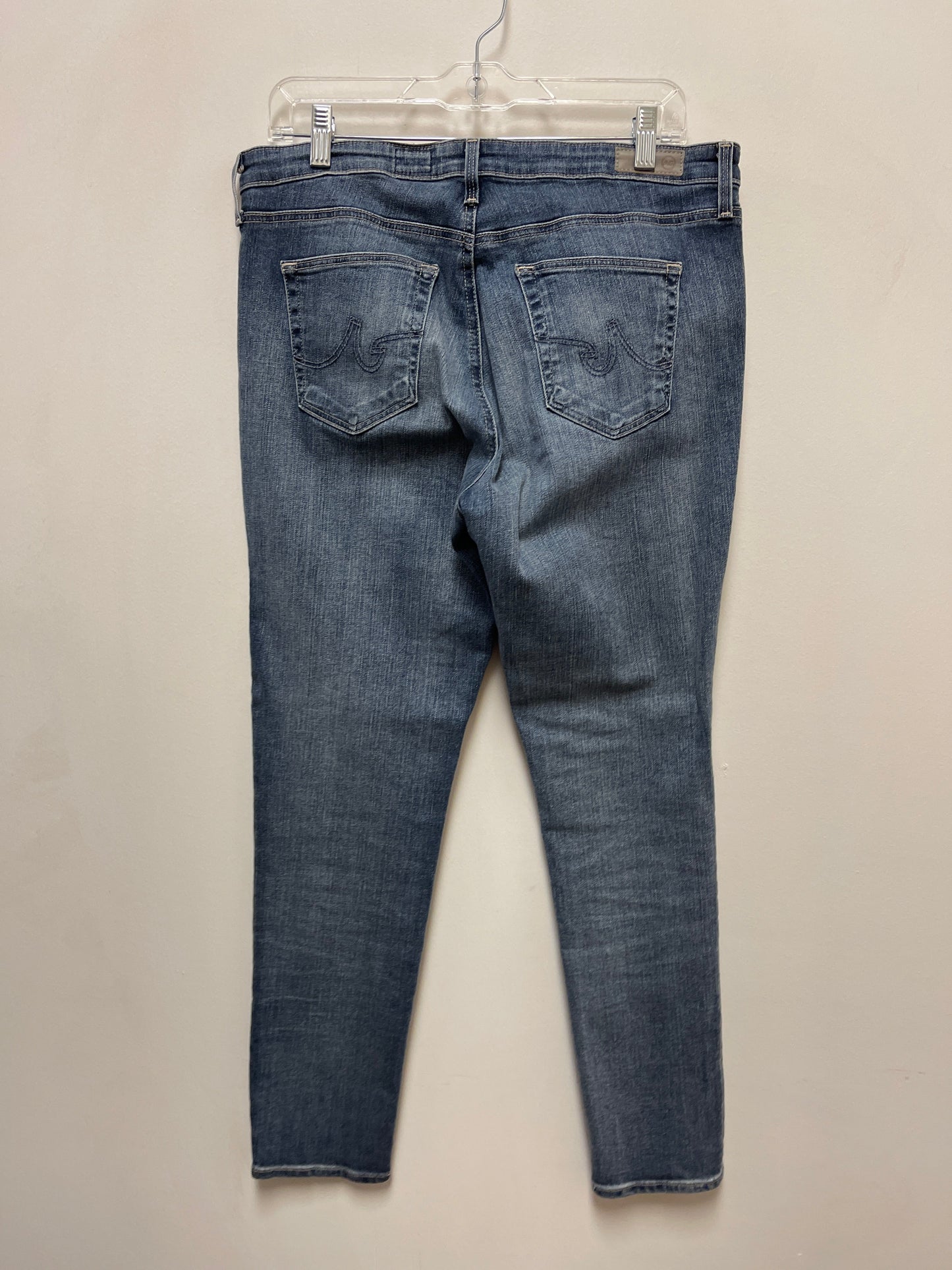 Jeans Skinny By Adriano Goldschmied In Blue Denim, Size: 14