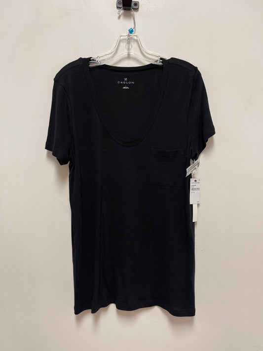 Top Short Sleeve By Caslon In Black, Size: L